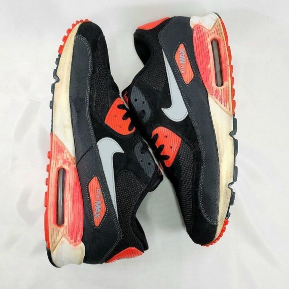 Nike Air Max 90 Essential Infrared Shoes 537384-006 Infrared Black Mens Size 13 - Picture 5 of 9